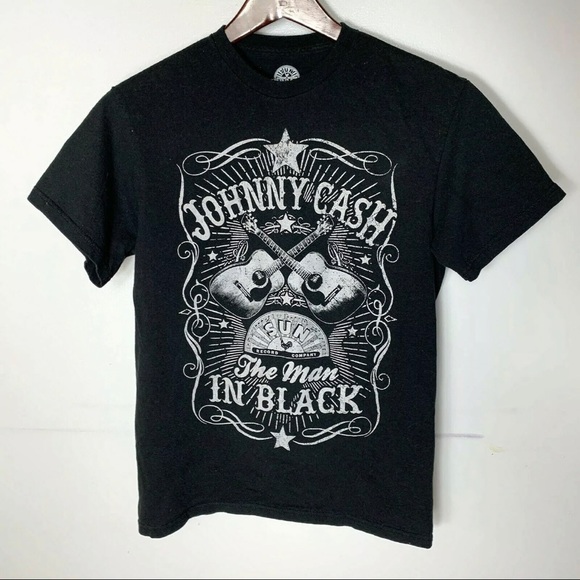 Johnny Cash Other - Johnny Cash Outlaw Man In Black Band Tee Shirt